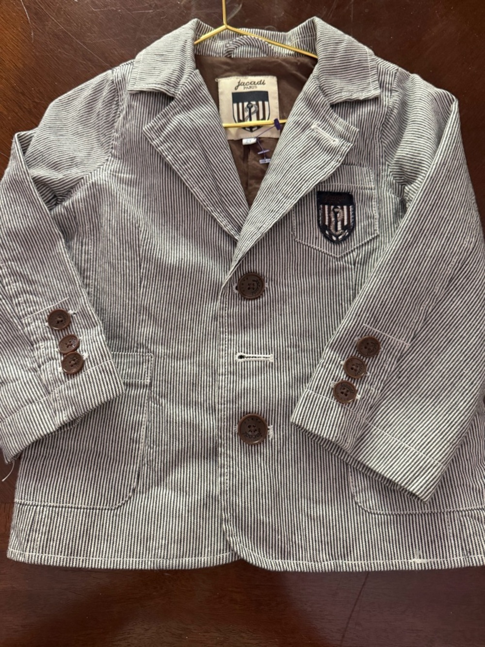 Jacadi Boys' Navy and White Pinstripe Blazer